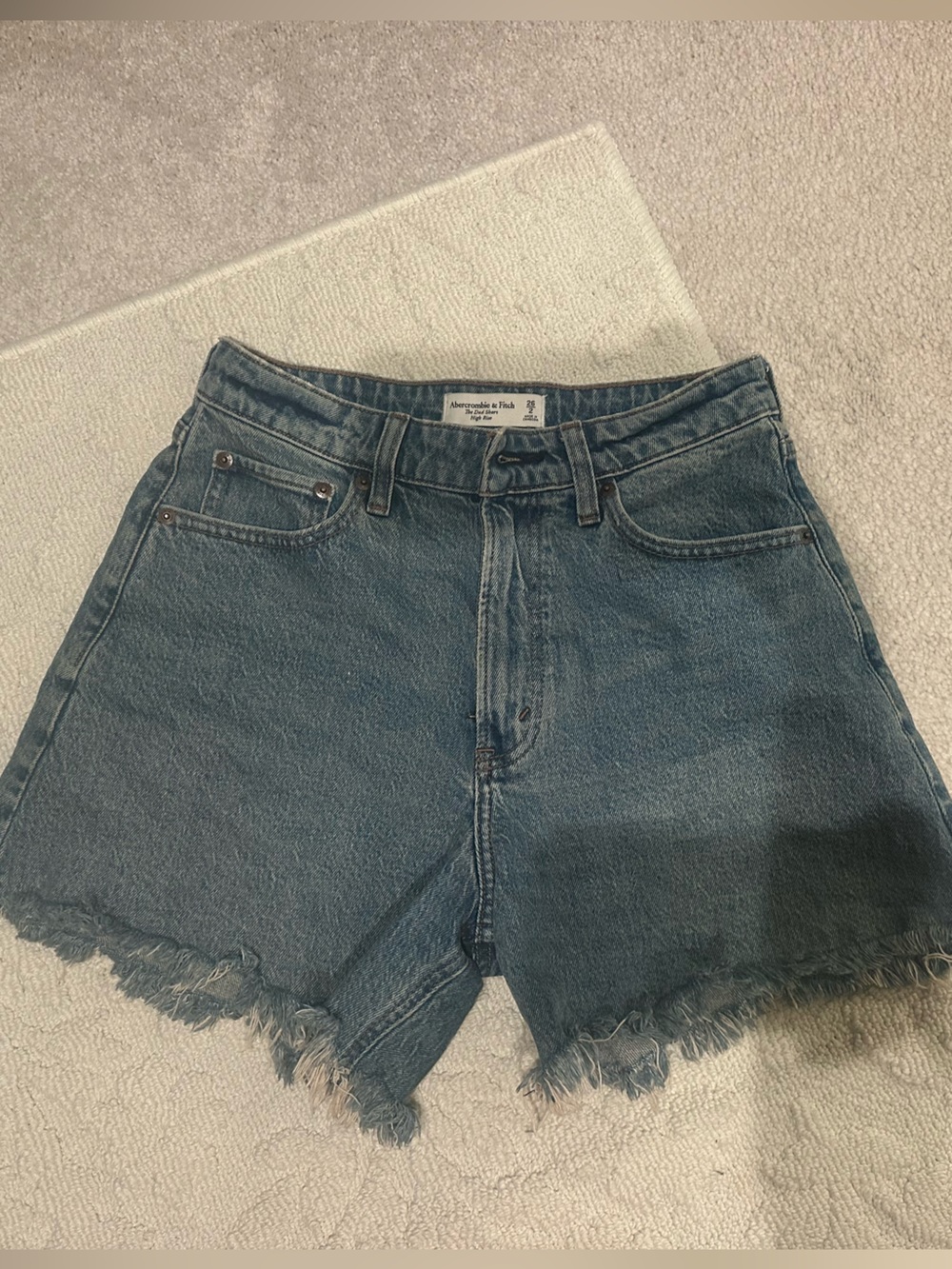 Abercrombie & Fitch Dad Shorts Distressed Hem size 2/26 CURVE LOVE